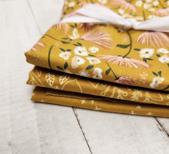 Blush 'n Butterscotch - Half Yard Bundle (3 Butterscotch Fabrics) Simple Simon & Company for Riley Blake Designs