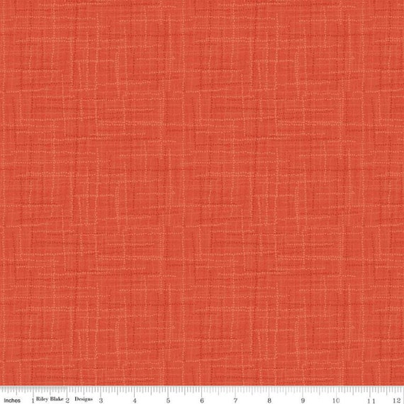 Grasscloth Cottons-1/2 Yard Increments, Cut Continuously (C780 Orange) by Heather Peterson for Riley Blake Designs