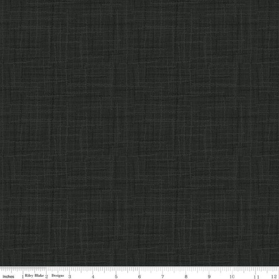 Grasscloth Cottons (C780 Black) by Heather Peterson for Riley Blake Designs