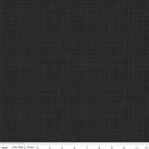 Grasscloth Cottons-1/2 Yard Increments, Cut Continuously (C780 Black) by Heather Peterson for Riley Blake Designs