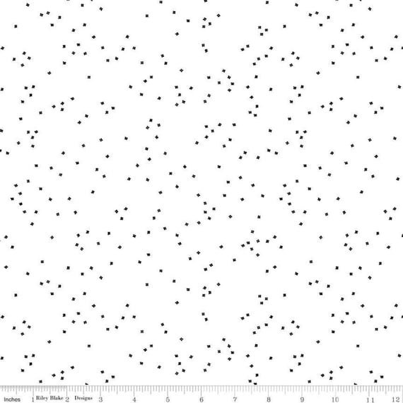 Blossom- 1/2 Yard Increments, Cut Continuously (C730 Black) by Christopher Thompson for Riley Blake Designs