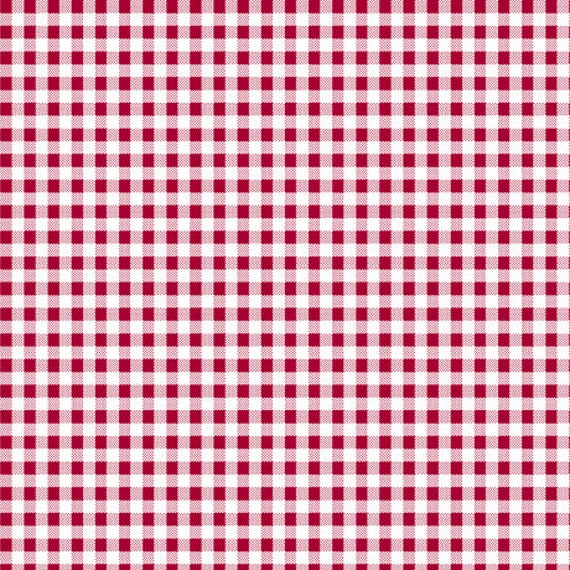 Dots and Stripes - 1/2 Yard Increments, Cut Continuously (28895-R Mini Gingham Red) by QT Fabrics