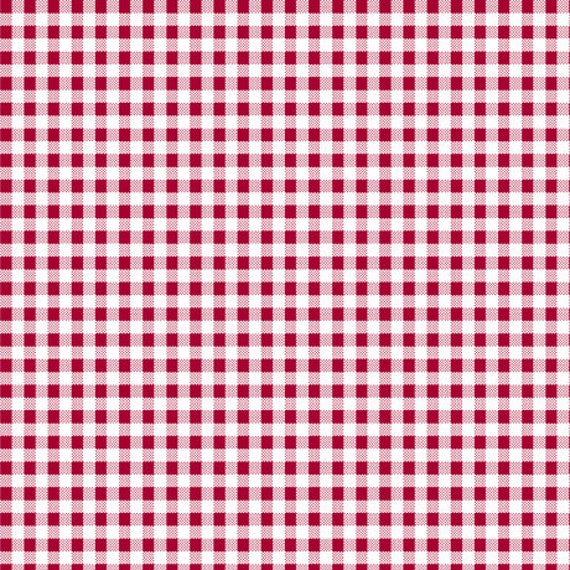 Dots and Stripes - 1/2 Yard Increments, Cut Continuously (28895-R Mini Gingham Red) by QT Fabrics