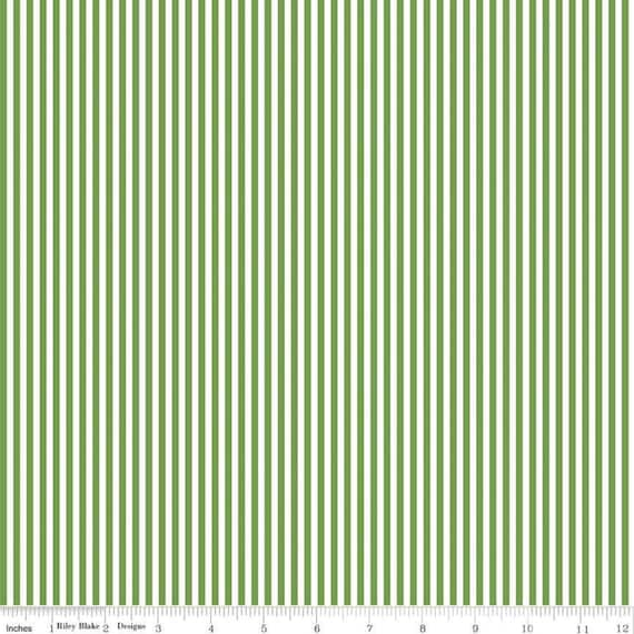 1/8" Stripe by Riley Blake Basic- C495 Clover- 1/2 Yard Increments, Cut Continuously