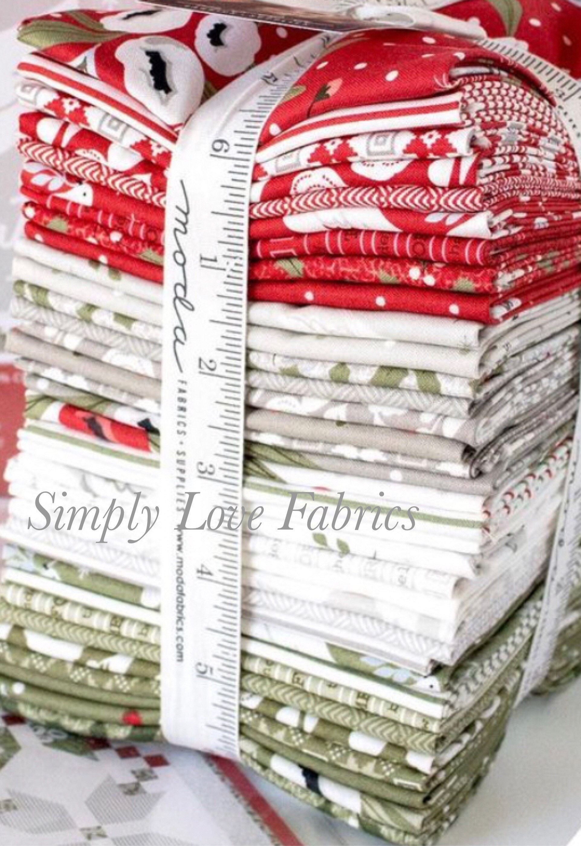 Christmas Morning Fat Quarter Bundle AB Fabrics By Lella Boutique For Moda