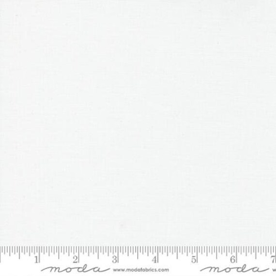 Bella Solids for Moda-End of Bolt 8" (9900-98 White Bleached) by Moda