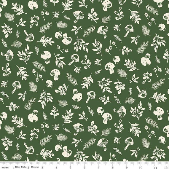 Yuletide Forest- 1/2 Yard Increments, Cut Continuously (C13542 Woodland Green) by Katherine Lenius for Riley Blake Designs