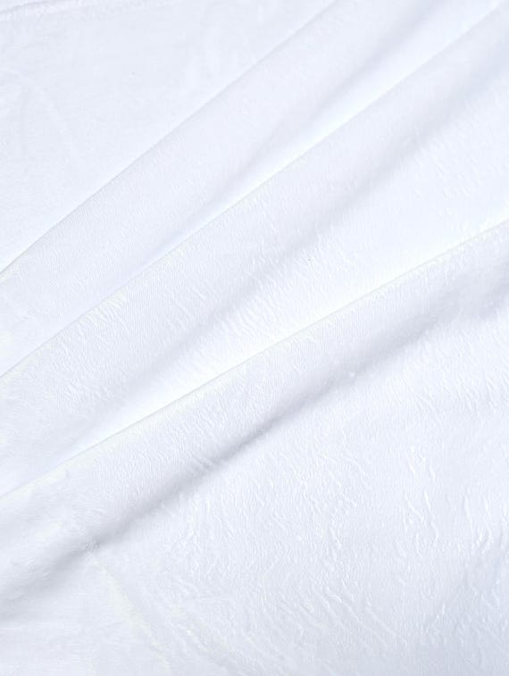 Silky Minky Solid 60"- 1/2 Yard Increments, Cut Continuously (7580-Whit White) by QT Fabrics