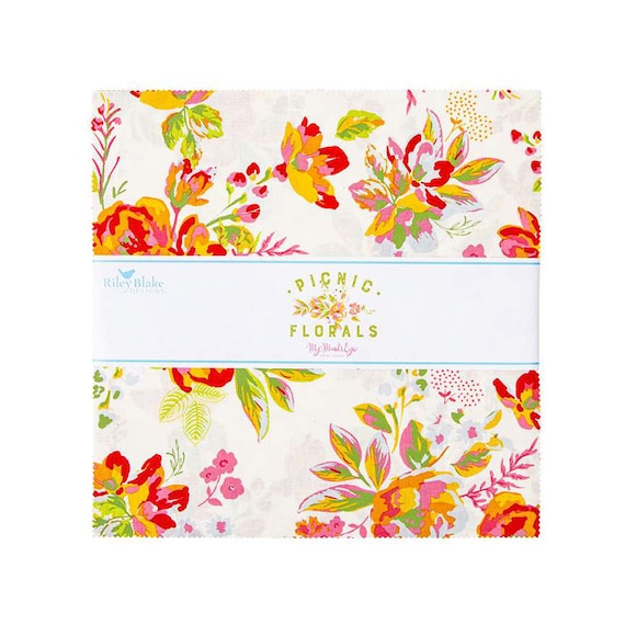 Picnic Florals-10 Inch Stacker (10-14610-42 Fabrics) by My Mind's Eye for Riley Blake Designs