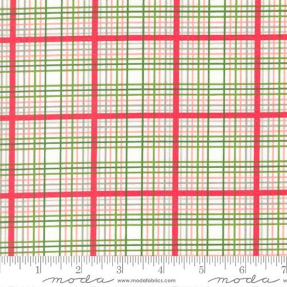 Favorite Things-1/2 Yard Increments, Cut Continuously (37653-11 Plaid Checks Snow) by Sherri and Chelsi for Moda