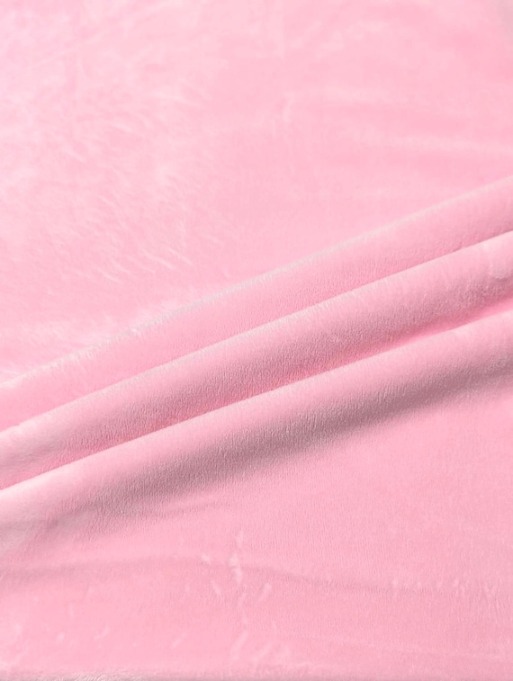 Silky Minky Solid 60"- 1/2 Yard Increments, Cut Continuously (7580-Cand Candy Pink) by QT Fabrics
