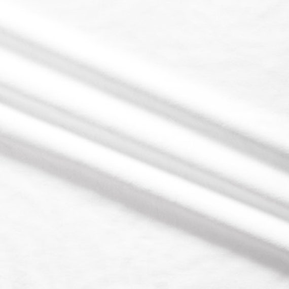 Silky Minky Solid 60"- 5 Yards (7580-Whit White) by QT Fabrics