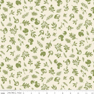 Yuletide Forest - Incrementi di 1/2 iarda, taglio continuo (C13542 Woodland Cream) di Katherine Lenius per Riley Blake Designs