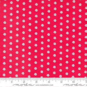 Berry Basket-1/2 Yard Increments, Cut Continuously (24153-12 Daisy Dot Cranberry) by April Rosenthal for Moda