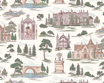 Northanger Abbey - 1/2 Yard Increments, Cut Continuously (C17894 Abbey Cloud) by Jane Austen for Riley Blake Designs