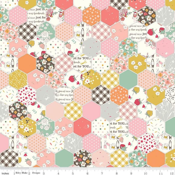 BloomBerry - 1/2 Yard Increments, Cut Continuously (C14609 Cheater Print Multi) by Minki Kim for Riley Blake Designs