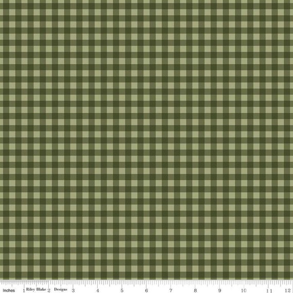 Bellissimo Gardens-End of Bolt 13" (C13835 Gingham Forest) by My Minds Eye for Riley Blake Designs
