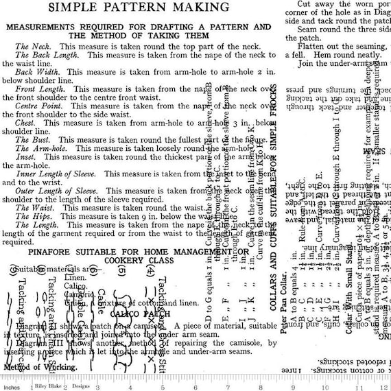 Sew Text Wide back- 1/2 Yard Increments, Cut Continuously (WB13870 White) by J. Wecker Frisch for Riley Blake Designs