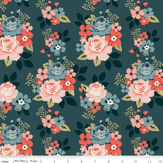 Vintage Charm - 1/2 Yard Increments, Cut Continuously (C15270 Main Midnight) by Dani Mogstad for Riley Blake Designs