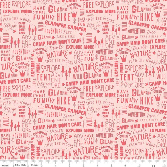 Glamp Camp- End of Bolt 30" (C12354 - Pink Phrases) by My Minds Eye for Riley Blake Designs