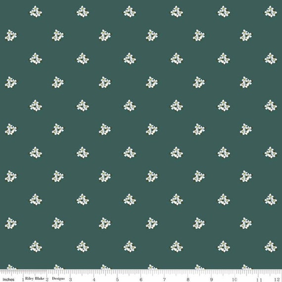 Bellissimo Gardens-1/2 Yard Increments, Cut Continuously (C13833 Ditsy Floral Jade) by My Minds Eye for Riley Blake Designs
