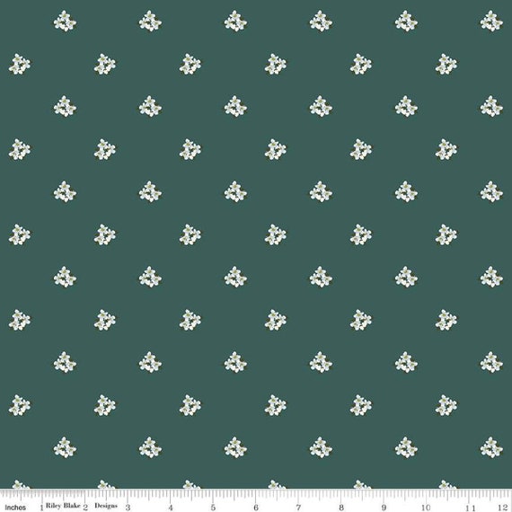 Bellissimo Gardens-1/2 Yard Increments, Cut Continuously (C13833 Ditsy Floral Jade) by My Minds Eye for Riley Blake Designs