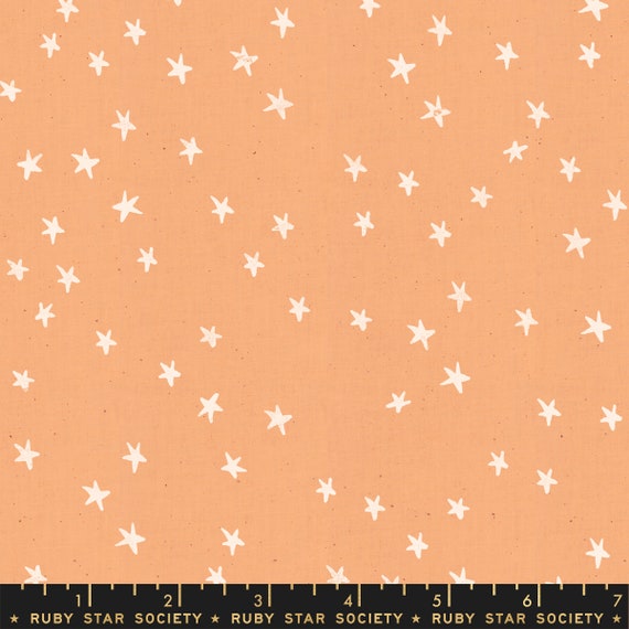 Starry- 1/2 Yard Increments, Cut Continuously (RS4006 17 Warm Peach) by Alexia Marcelle Abegg for Ruby Star Society