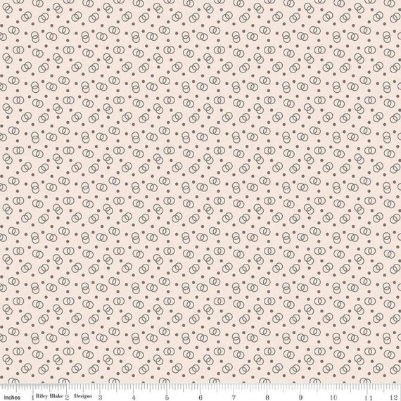 Bee Dots -1/2 Yard Increments, Cut Continuously (C14181 Lucille Milk Can) by Lori Holt for Riley Blake Designs