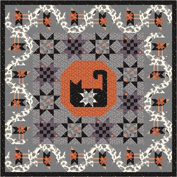 The Crows Meow Quilt Kit with PAPER Pattern - Finished Size 72" x 72” - by Laugh Yourself into Stitches