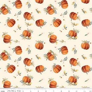 Shades of Autumn - End of Bolt 14&quot; (C13471 Pumpkins Cream) by My Mind&#39;s Eye for Riley Blake Designs