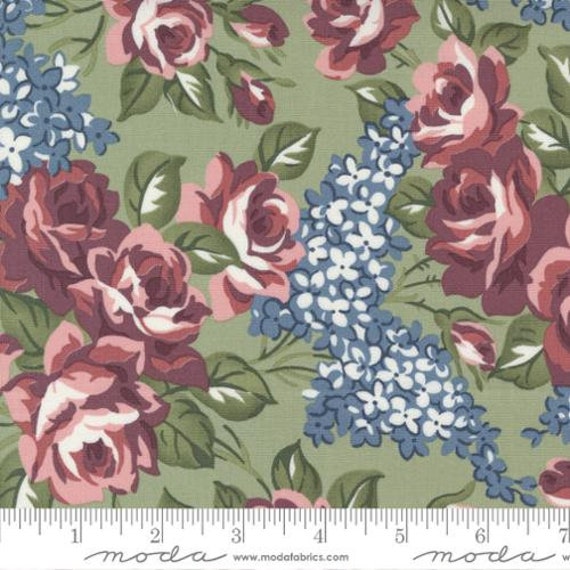 Sunnyside-1/2 Yard Increments, Cut Continuously (55280-16 Rosy Moss) by Camille Roskelley for Moda