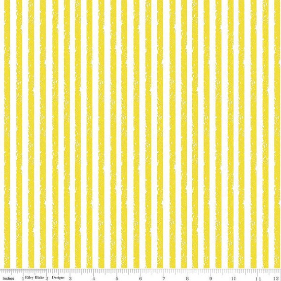 Crayola™ Stripe - End of Bolt 24" (C685 Little Lemon) by Riley Blake Designs