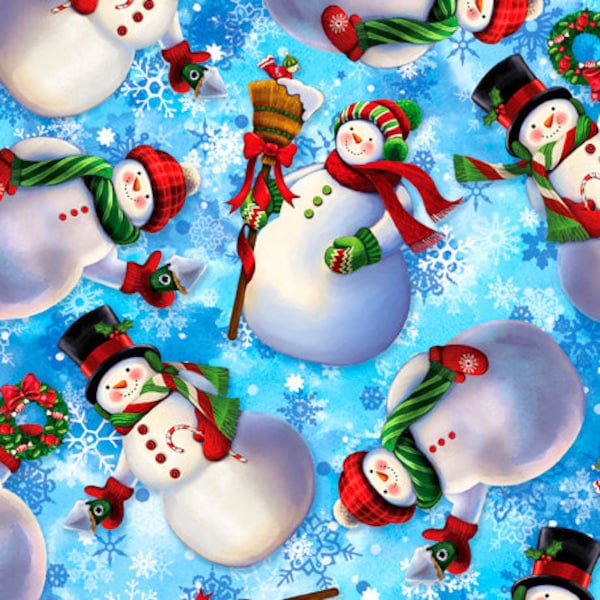 Whirlwind-End of Bolt 15.5" (28869-B Snowmen) QT Fabrics