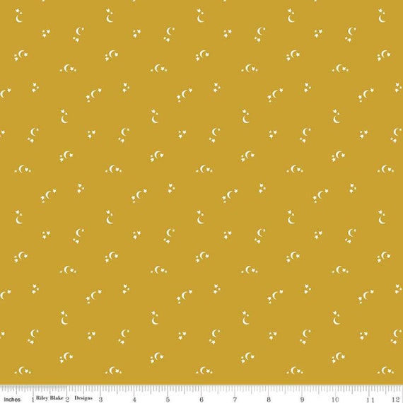 Seasonal Basics - 1/2 Yard Increments, Cut Continuously (C653 - Curry Moons) by Christopher Thompson for Riley Blake Designs