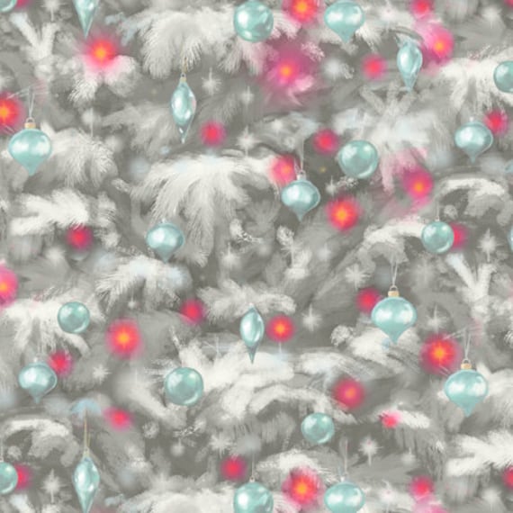 Winter Wishes- 1/2 Yard Increments, Cut Continuously (28856 K - Ornaments) by Sarah Summer for QT Fabrics