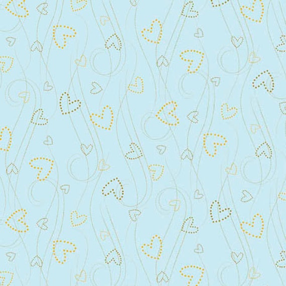 Darling Duckies - 1/2 Yard Increments, Cut Continuously (29715-B Heart Scroll) by Turnowsky for QT Fabrics