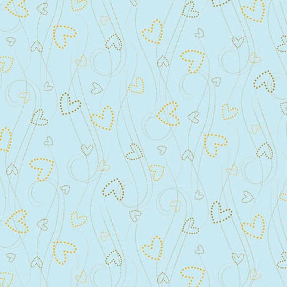 Darling Duckies - 1/2 Yard Increments, Cut Continuously (29715-B Heart Scroll) by Turnowsky for QT Fabrics
