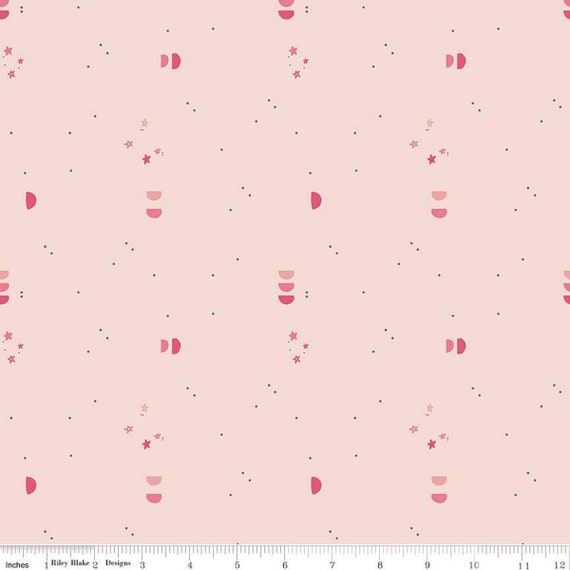 South Hill- 1/2 Yard Increments, Cut Continuously (C12666 Confetti Sky Blush) by Fran Gulick for Riley Blake Designs