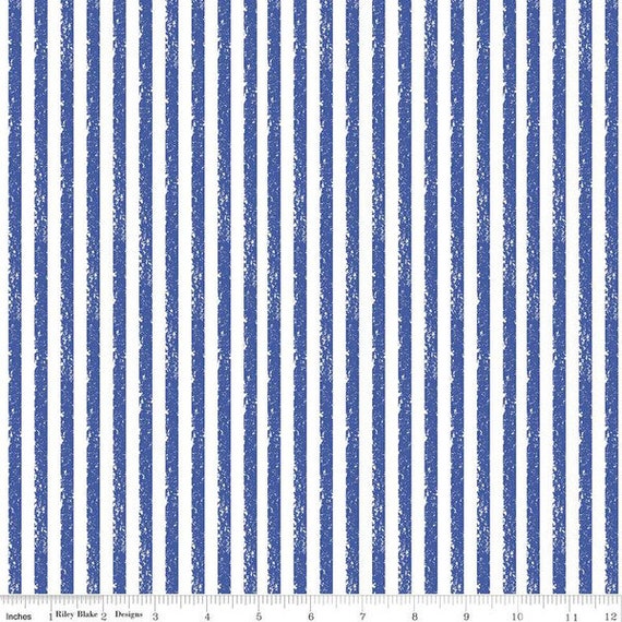 Crayola™ Stripe - 1/2 Yard Increments, Cut Continuously (C685 Midnight Blue) by Riley Blake Designs