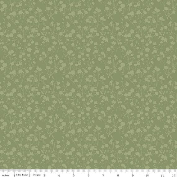 Love Me More - 1/2 Yard Increments, Cut Continuously (C15635 Tonal Green) by Lisa Audit for Riley Blake Designs