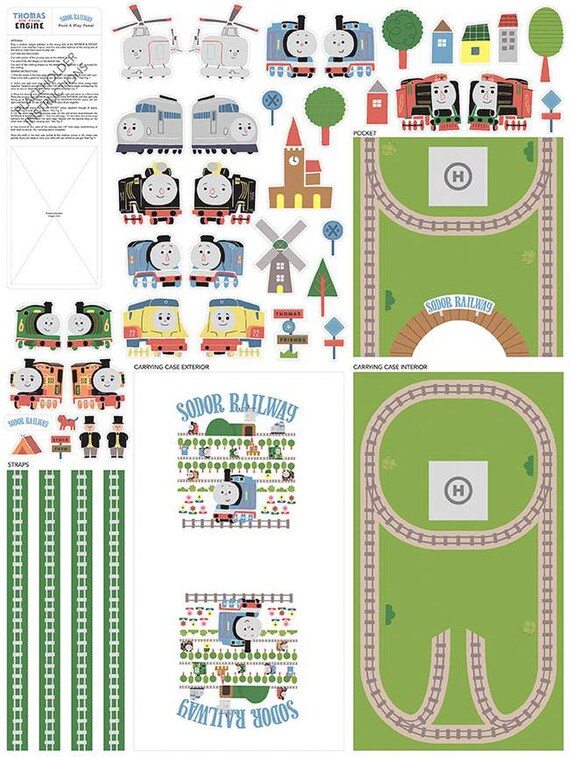 Thomas & Friends™ Sodor Railway Felt Panel for Riley Blake Designs (FT15087) 40" x 54"