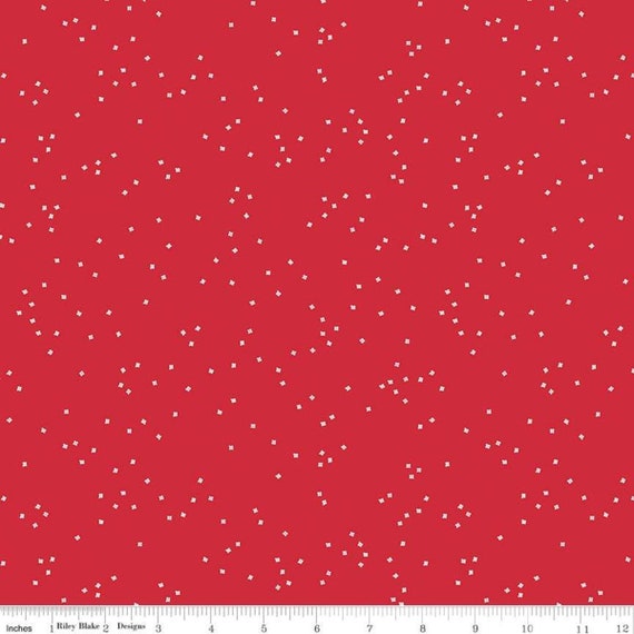 Blossom by Christopher Thompson for Riley Blake Designs- C715 Red- 1/2 Yard Increments, Cut Continuously