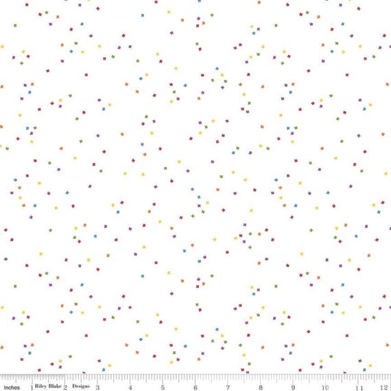 Blossom- 1/2 Yard Increments, Cut Continuously (C730 Rainbow) by Christopher Thompson for Riley Blake Designs-