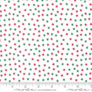 Hello Holidays - 1/2 Yard Increments, Cut Continuously (35376-11 Stars Snow) by Abi Hall for Moda