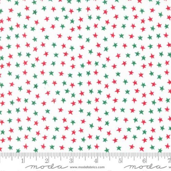 Hello Holidays - 1/2 Yard Increments, Cut Continuously (35376-11 Stars Snow) by Abi Hall for Moda
