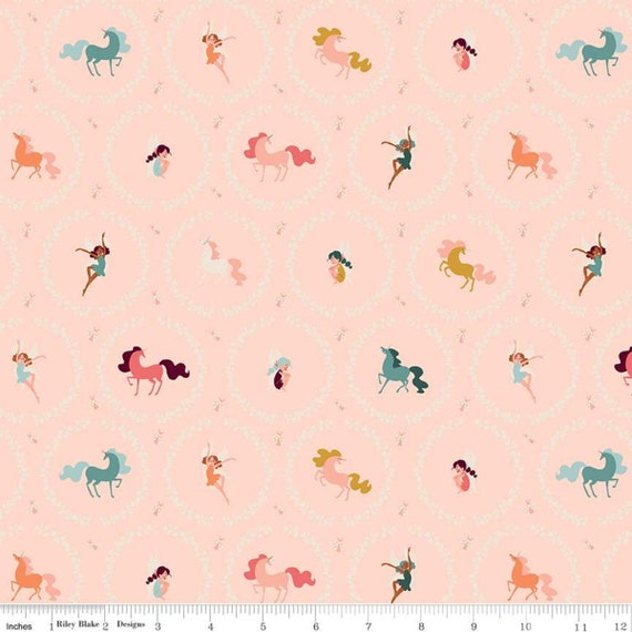 Fairy Dust - 1/2 Yard Increments, Cut Continuously (SC12442 Blush Frames - Antique Gold) - by Ashley Collett Designs for RBD