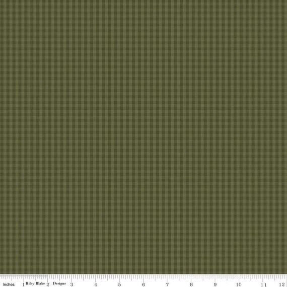 Anne of Green Gables™-1/2 Yard Increments, Cut Continuously (C13857 Gingham Basil) by Riley Blake Designs