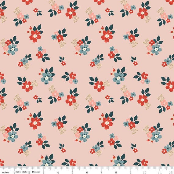 Vintage Charm - 1/2 Yard Increments, Cut Continuously (C15271 Floral Blush) by Dani Mogstad for Riley Blake Designs