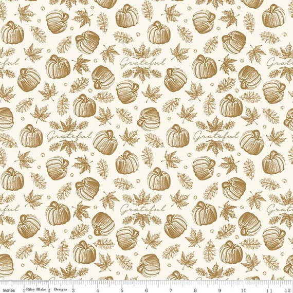 Shades of Autumn- 1/2 Yard Increments, Cut Continuously (SC13475 Icons Cream Sparkle) by My Mind's Eye for Riley Blake Designs