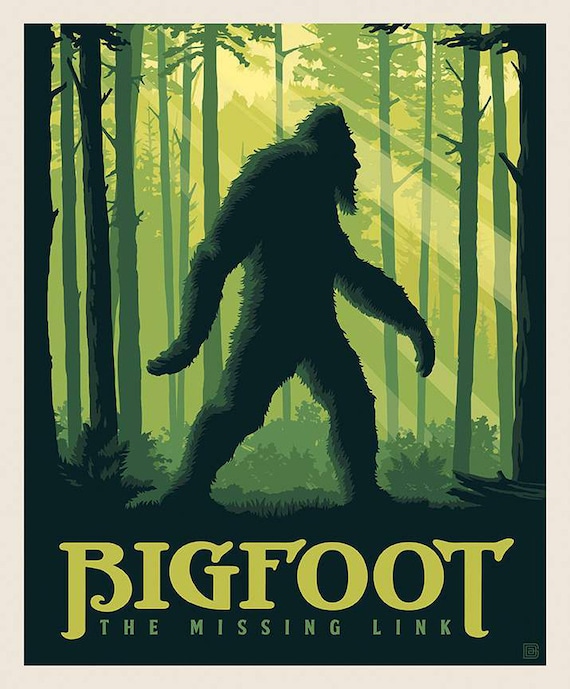 Legends of the National Parks Big Foot The Missing Link Panel 36" x 43.5" (PD15063) by Anderson Design Group for Riley Blake Designs